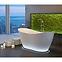 Freistehende Badewanne Viya 170/72 + Siphon mit Click-Clack-Stöpsel, Chrom,8