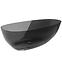 Freistehende Badewanne Xara 160/75 Carbon Grey, Siphon mit Click-Clack-Stöpsel, Schwarz Matt 