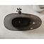 Freistehende Badewanne Xara 160/75 Carbon Grey, Siphon mit Click-Clack-Stöpsel, Schwarz Matt ,5