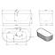 Badewanne NOVA 170x80x58,3