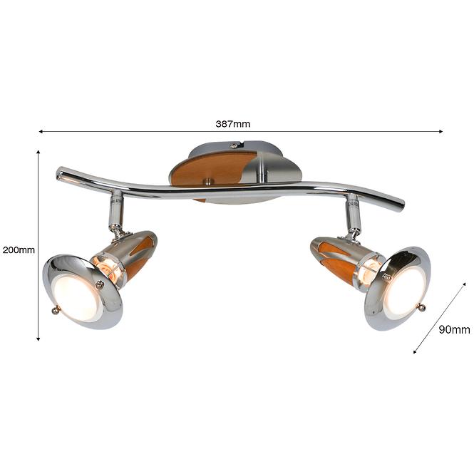 Leuchte R5026b-2s Satin-Chrom