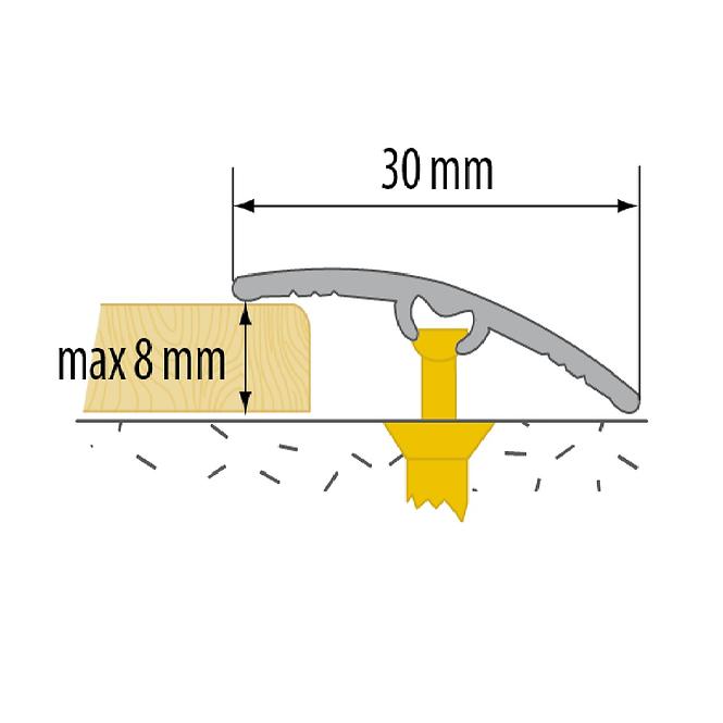 Schwellerleiste LW 30 5W1 0,93 Toneiche,6