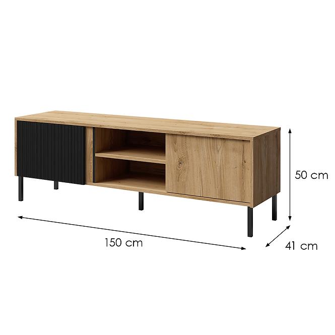 TV-Schrank Mia 6 alte Eiche/schwarz,2