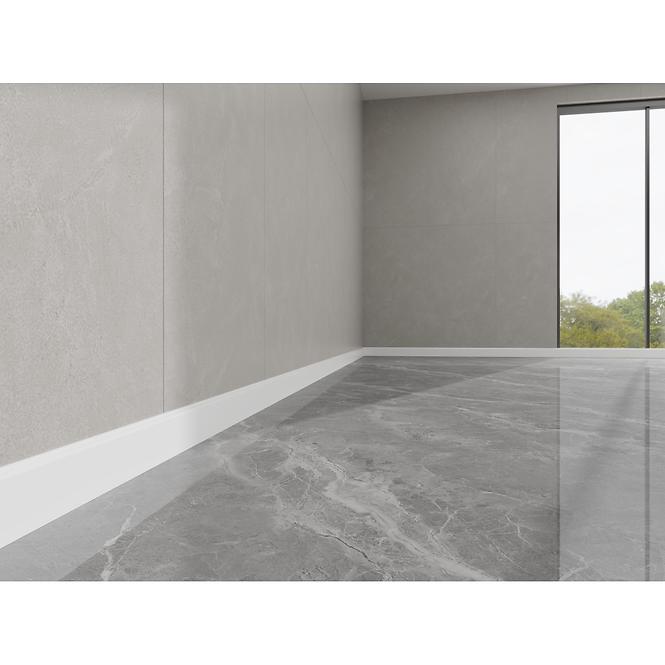 Sockelleiste MDF Classic 100 weiße halbmatt gefrast 2,2m,2