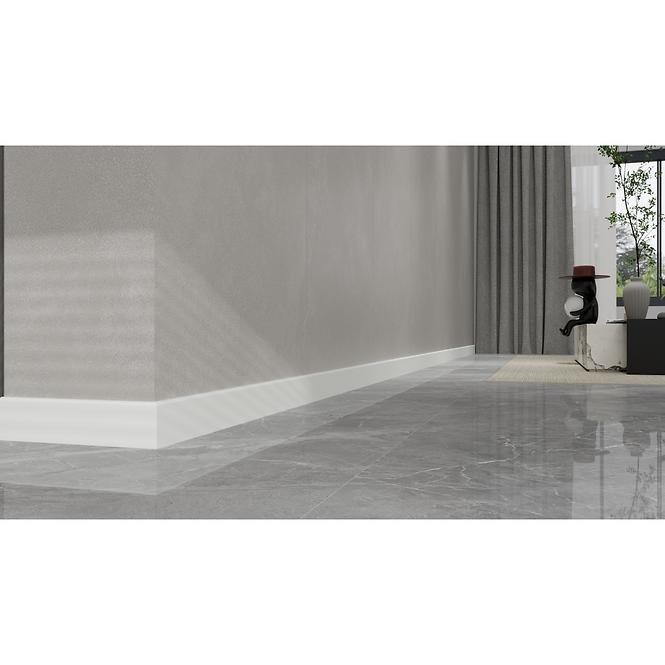Sockelleiste MDF Classic 80 weiße halbmatt 2,2m,2