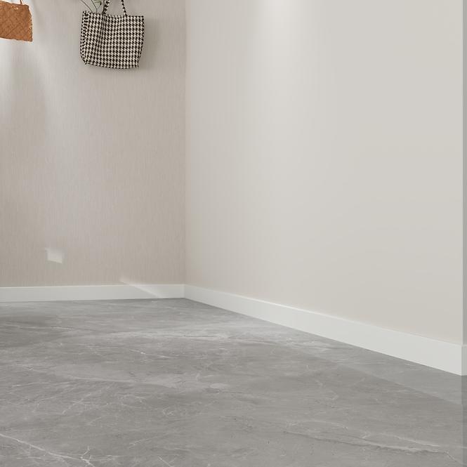 Sockelleiste Parquet Mercado Premium 80 weiße halbmatt gefrast 2.2m,2