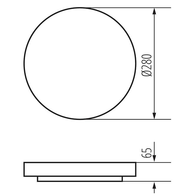 45KO STROPNI SVITIDLO LATUR LED 16W 66330 BLACK PL1,8