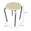 Hocker dr-n-657 Axel grau /fu23-04a,2