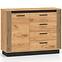 Kommode Urso 07 eiche craft gold/schwarz