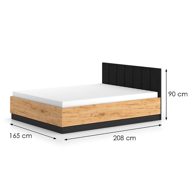 Bett Urso 1402 eiche craft gold/schwarz