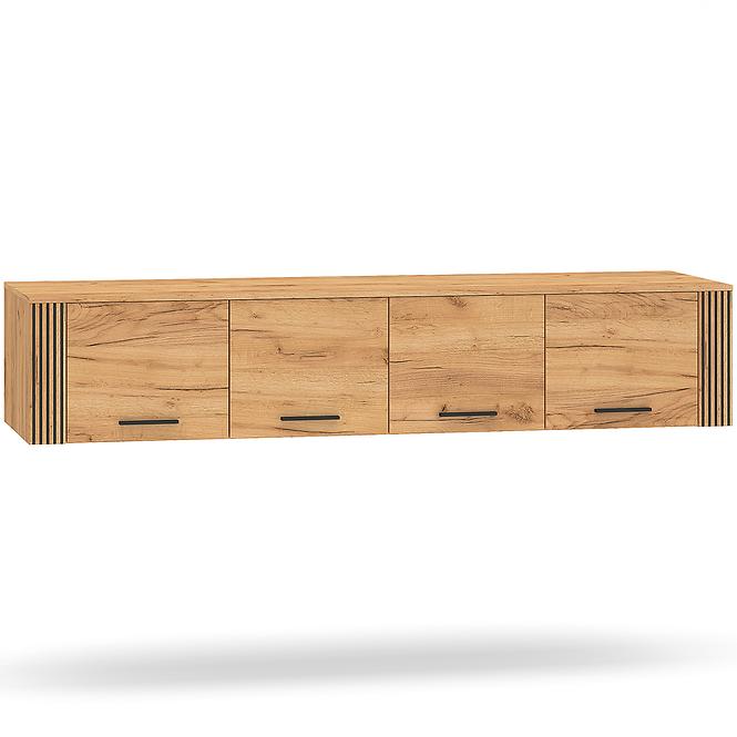 Schrankaufsatz Urso 10 4D eiche craft gold/schwarz