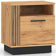 Nachttisch Urso 09 eiche craft gold/schwarz