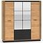 Schrank Urso 01 eiche craft gold/schwarz