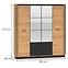 Schrank Urso 01 eiche craft gold/schwarz,2