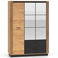 Schrank Urso 02 eiche craft gold/schwarz