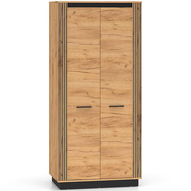 Schrank Urso 03 eiche craft gold/schwarz