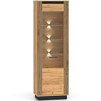 Vitrine Urso 04 eiche craft gold/schwarz