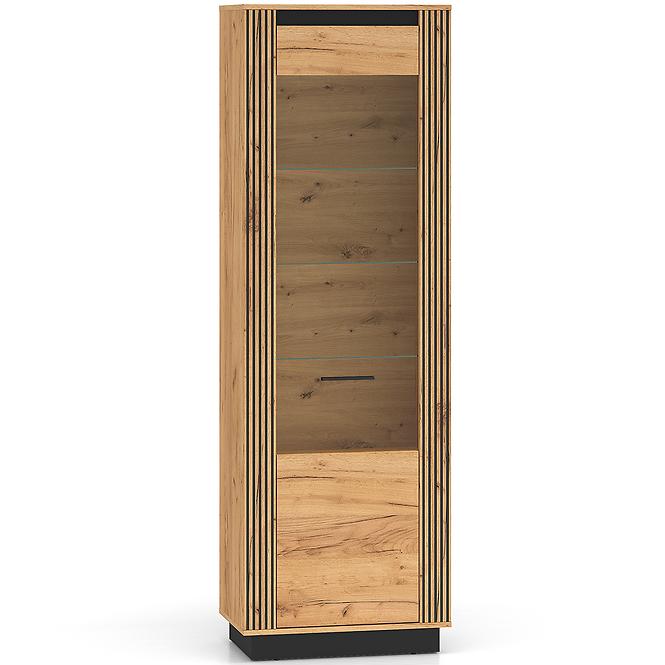 Vitrine Urso 04 eiche craft gold/schwarz