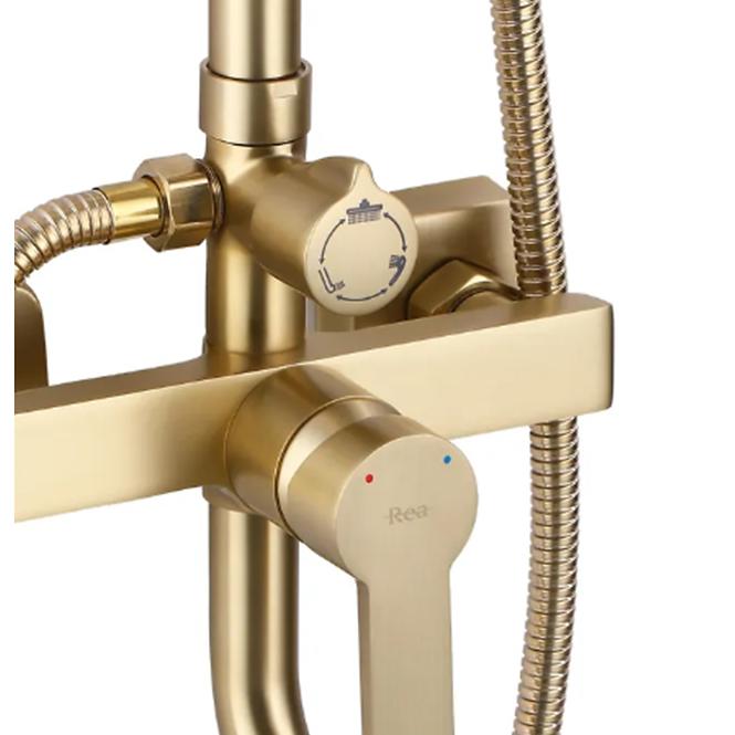 Duschset Rea Argus gebürstetes Gold