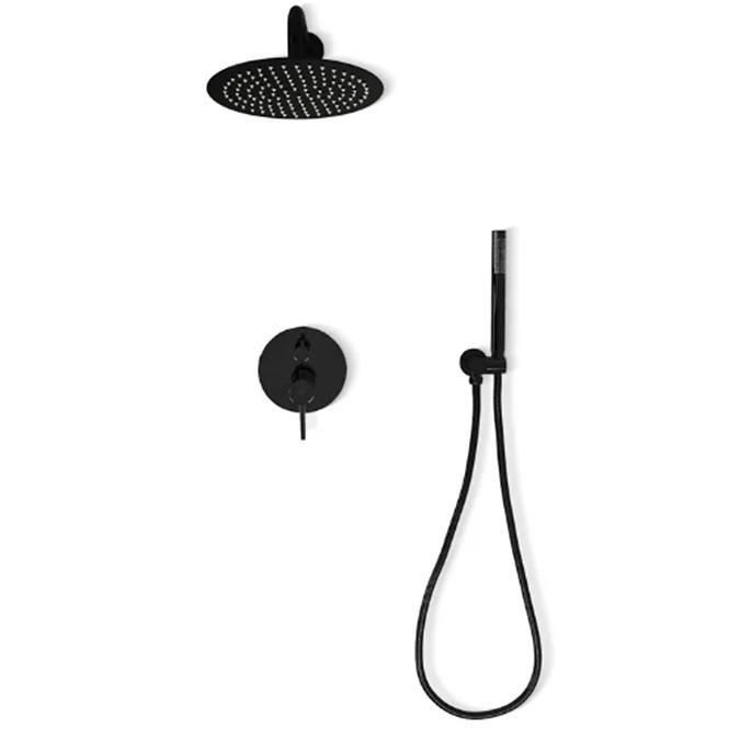 Schwarzes Unterputz-Duschset Rea Lungo