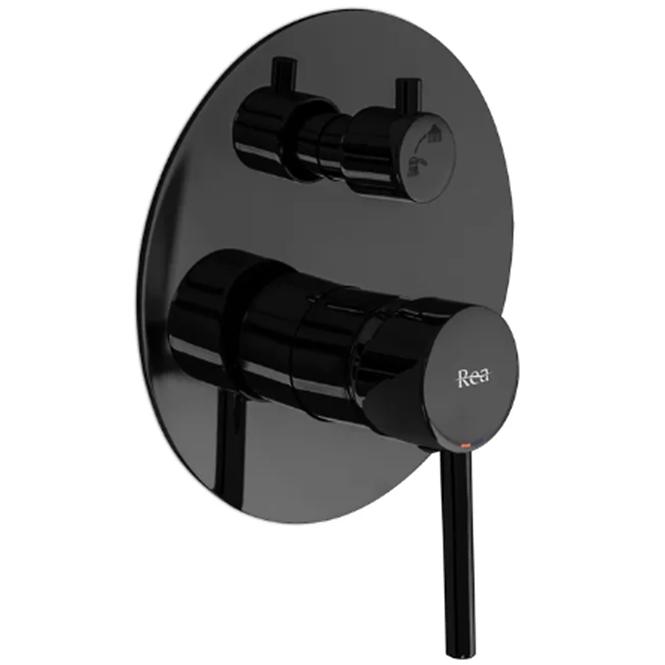 Schwarzes Unterputz-Duschset Rea Lungo