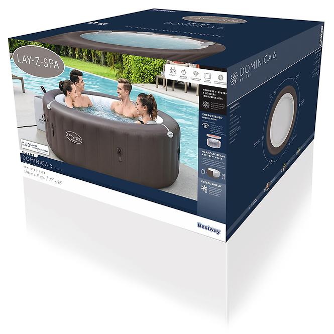 Schwimmbad mit Hydromassage Spa 1,96x0,71m Dominica 6001S
