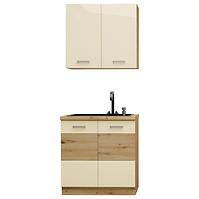 Küchenzeile Artisan creme 80cm ohne Tischplatte