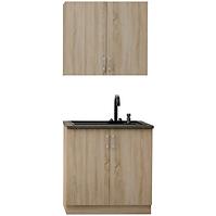Küchenzeile Sara sonoma 80cm ohne Tischplatte