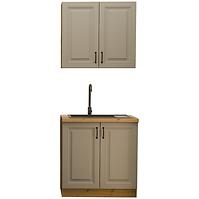 Küchenzeile Stilo claygrey/artisan 80cm ohne Tischplatte