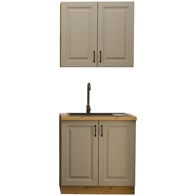Küchenzeile Stilo claygrey/artisan 80cm ohne Tischplatte