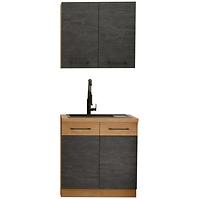 Küchenzeile Vigo Dark 80cm ohne Tischplatte