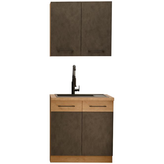 Küchenzeile Vigo graphit 80cm ohne Tischplatte