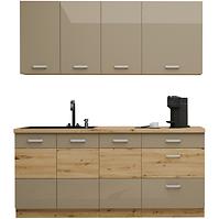 Küchenzeile Artisan cappuccino 180cm ohne Tischplatte