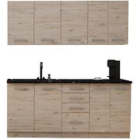 Küchenzeile Bordeaux 180cm ohne Tischplatte