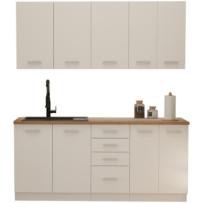 Küchenzeile Eko White 180cm ohne Tischplatte