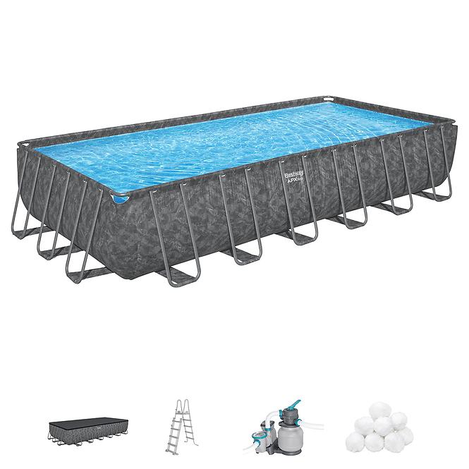 Rechteckiger Pool  APX 7.32x3.66x1.32m 561KG