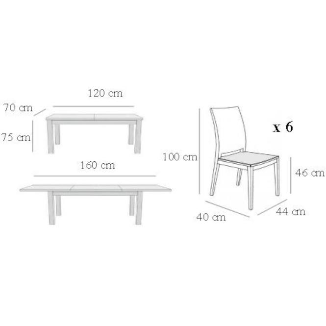 Esszimmer Set Rex 1+6 ST 100 KR352 BR281 Bergen2