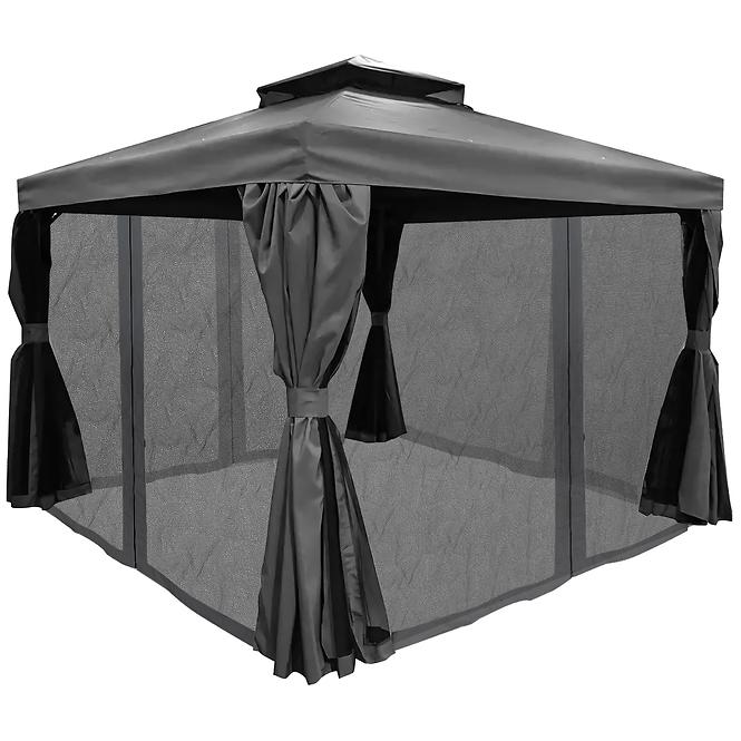 Gartenpavillon Porto 3x3x2.7m Graphit