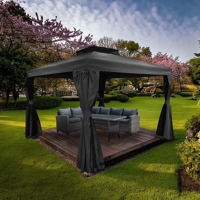 Gartenpavillon Porto 3x4x2.7m Graphit
