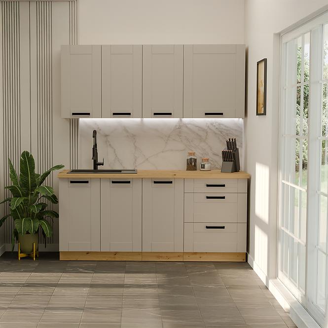 36SE+KUCHYNSKA LINKA LUNA CLAYGREY/ARTISAN 180CM BEZ DESKY