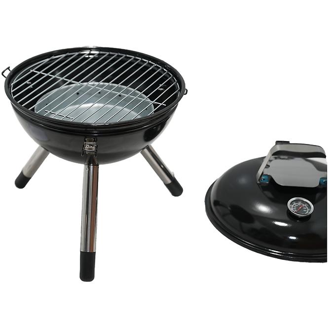 89XK MERCADO STOLNÍ GRIL NA DŘEVĚNÉ UHLÍ  35CM KY22014HE