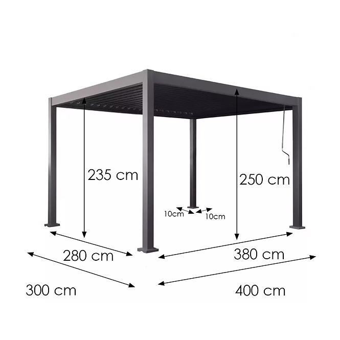 Garten pavillon / pergola Merkury 3x4x2.5m