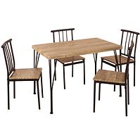Esszimmer Set Bolek d01150 1+4  braun – Eiche