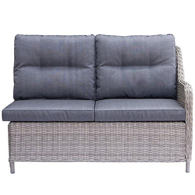 Garten ecksofa technorattan Bolzano grau