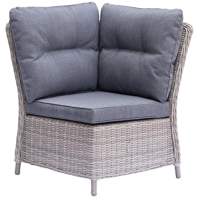 Garten ecksofa technorattan Bolzano grau