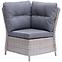 Garten ecksofa technorattan Bolzano grau,13