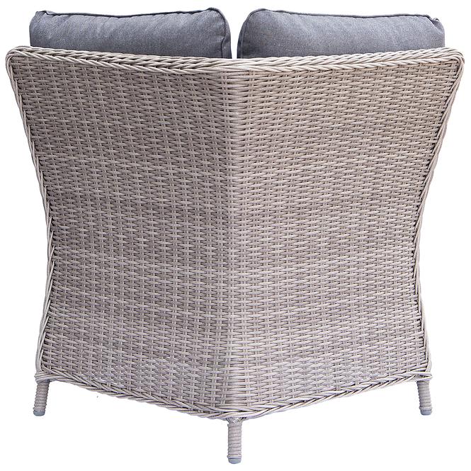 Garten ecksofa technorattan Bolzano grau
