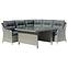 Garten ecksofa technorattan Bolzano grau,4
