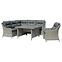 Garten ecksofa technorattan Bolzano grau,6