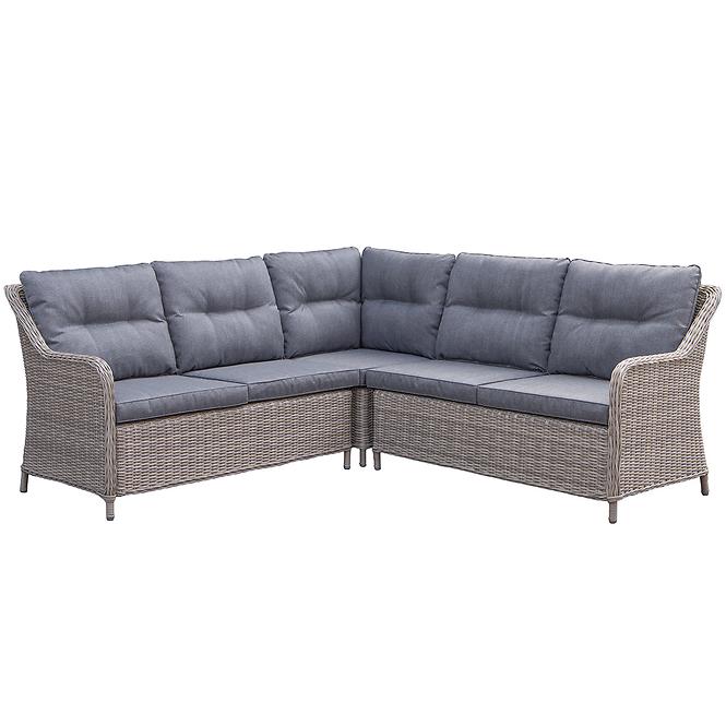 Garten ecksofa technorattan Bolzano grau